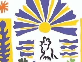 The Farm Rooster and the Weather Vane — Through the Art style of Henri Matisse